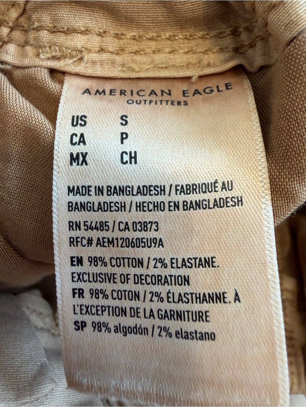 American Eagle Snappy Stretch Low-Rise Baggy Parachute Pants in Beige Tan Brown - Picture 12 of 15